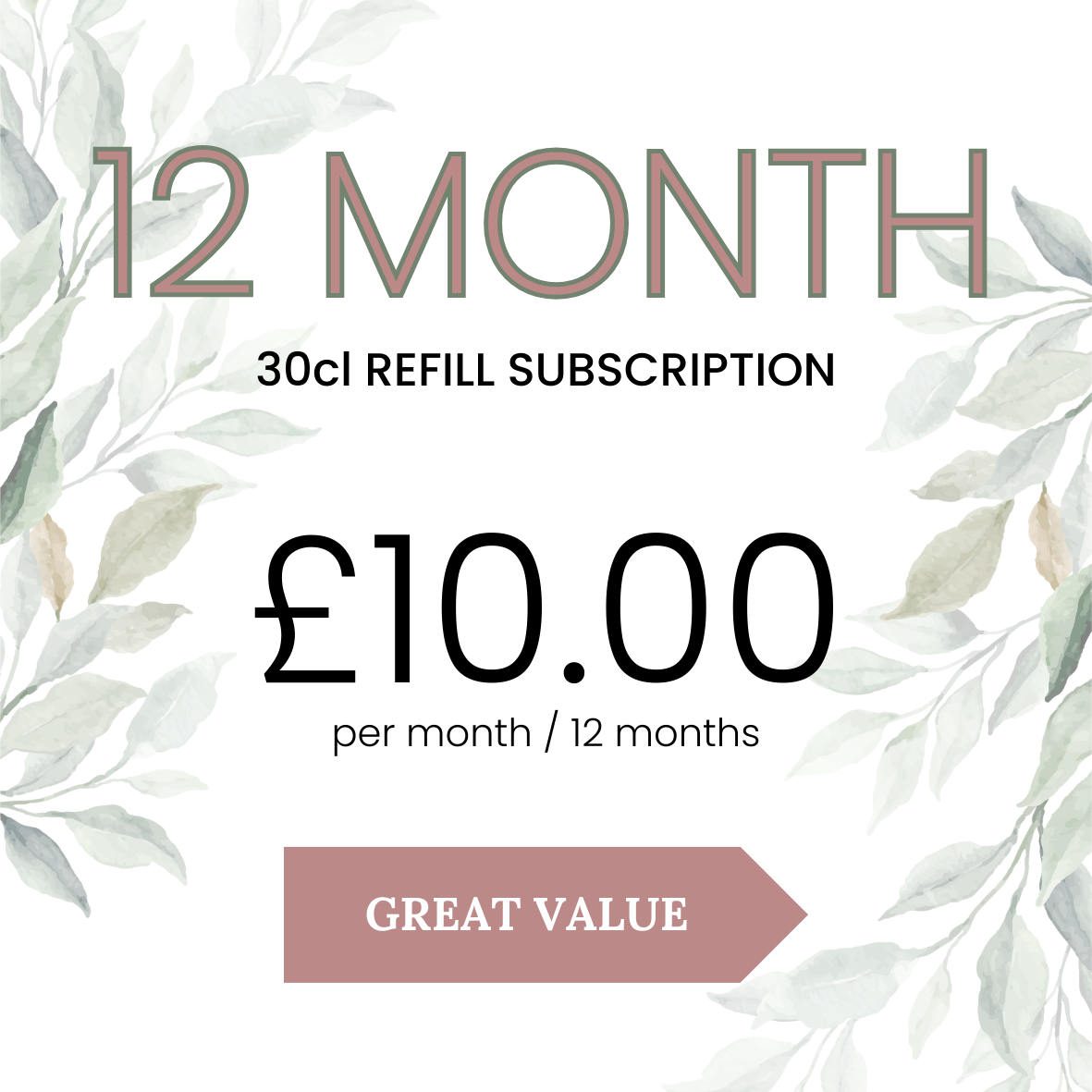 30cl CANDLE REFILL - 12 Monthly Subscription